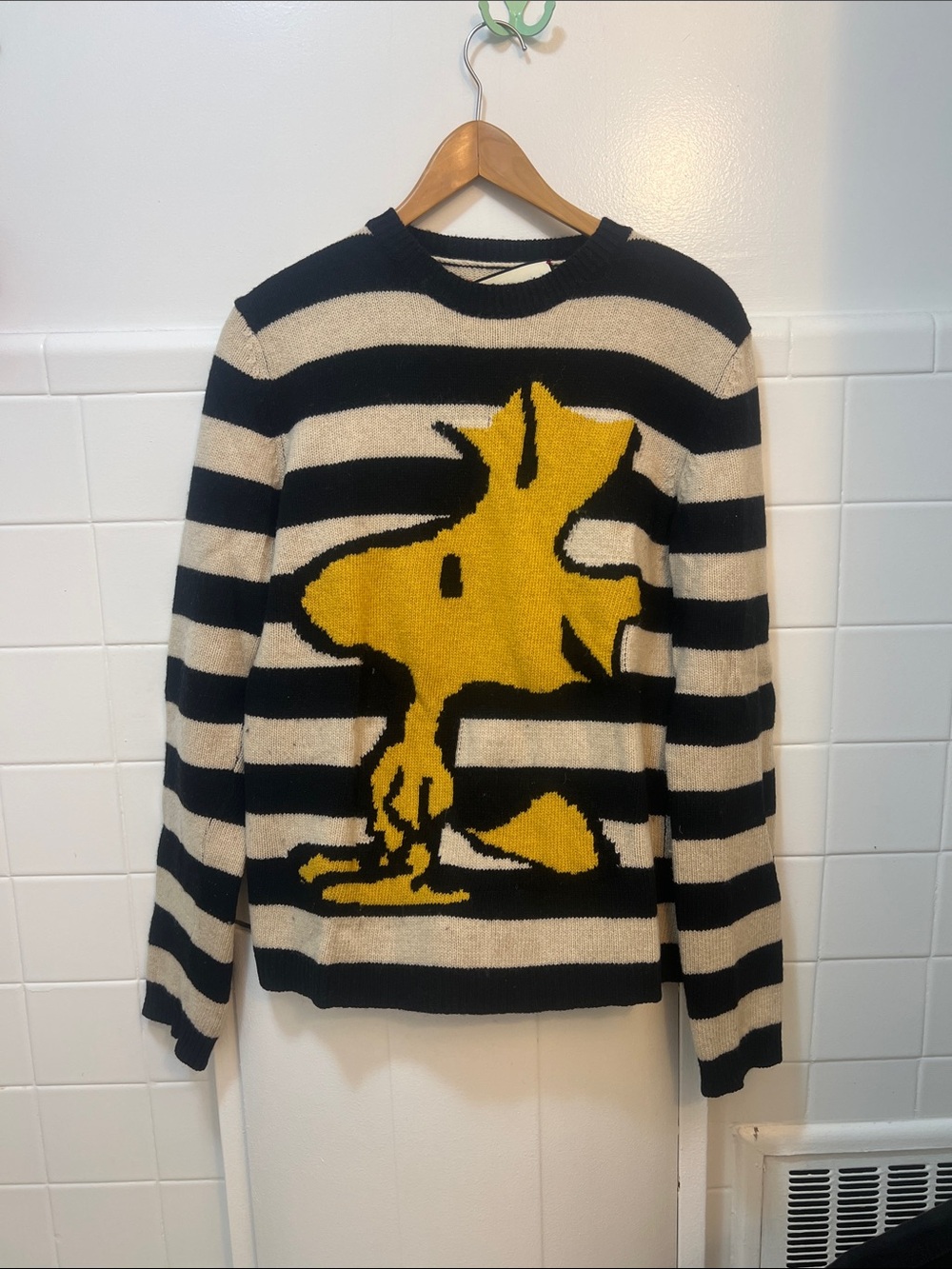 Gucci x Peanuts Woodstock Striped Cotton Sweater 2016 Size S